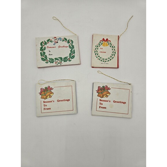 Lot Of 4 VTG Mini Christmas Book Ornaments Hanging Caroles Nursery Rhymes - Picture 2 of 6